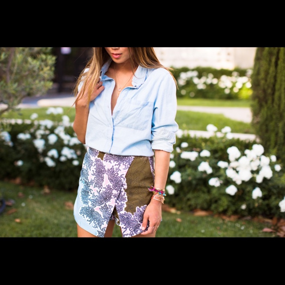 Topshop mixed pattern Skort